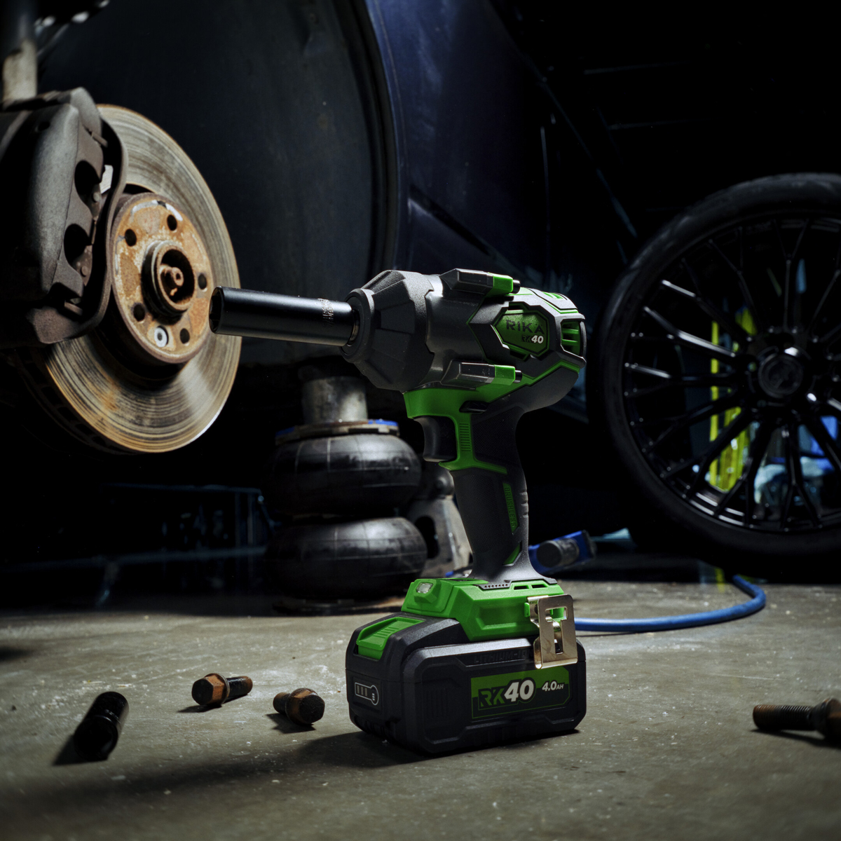 Rikä RK40 40V 1/2in Cordless Mid-Torque Impact Wrench | 1000Nm Nut-Busting Torque | Friction Ring | Brushless Motor | Body Only